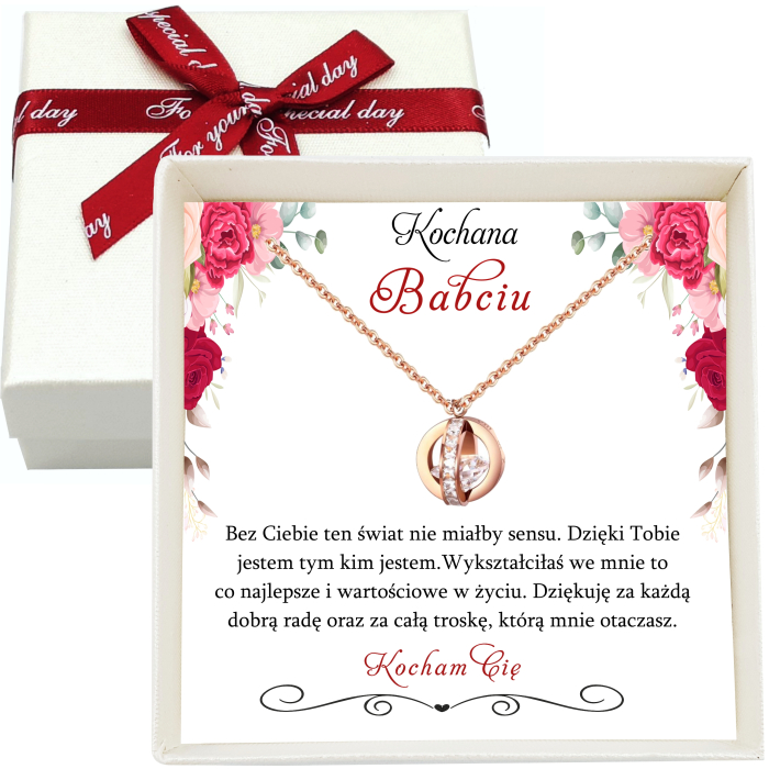 Naszyjnik Celebrytka Damska Prezent dla Babci na Dzień Babci
