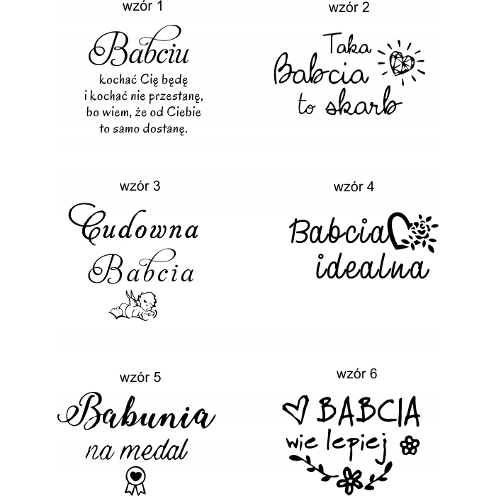 Naszyjnik dla Babci z Dedykacją