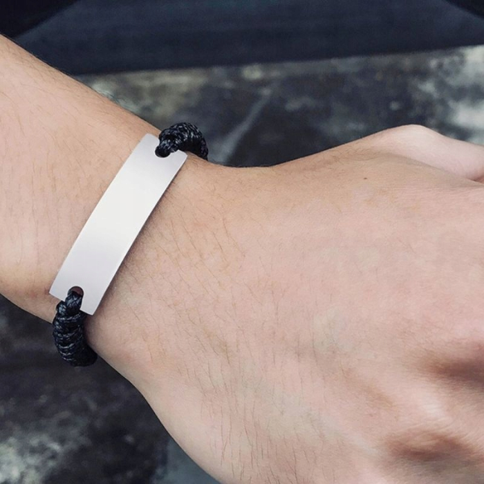 Personalizowany Upominek dla Córki Sznurkowana Bransoletka