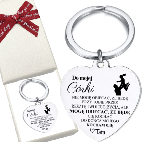 Od Taty dla Córki Zawieszka Breloczek Stal Chirurgiczna