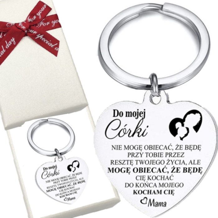 Personalizowany Breloczek Serce dla Córki od Mamy