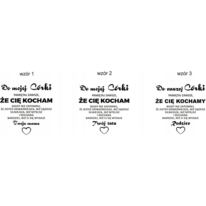 Srebrny Brelok Serce dla Córki od Rodziców