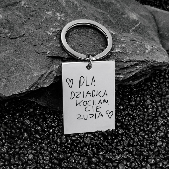 Breloczek Dla Dziadka Rysunek od Wnuka Wnuczki Prezent