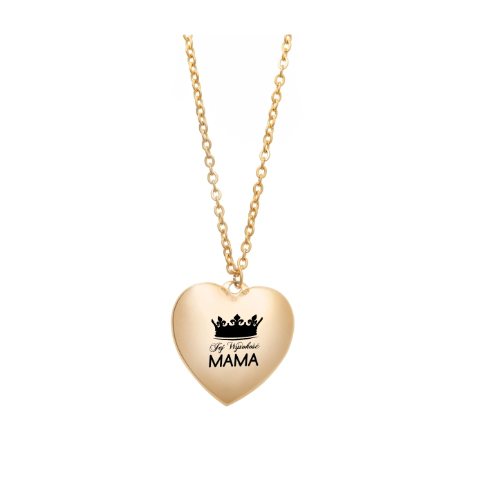 Srebrny Naszyjnik ze Stali Chirurgicznej z Grawerem dla Mamy