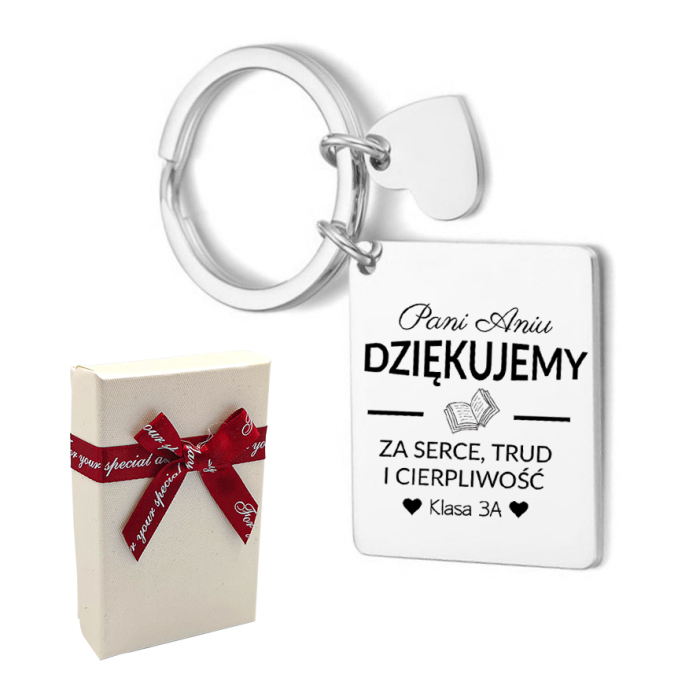 Breloczek z Grawerem Podziękowanie Dla Nauczyciela Od Klasy