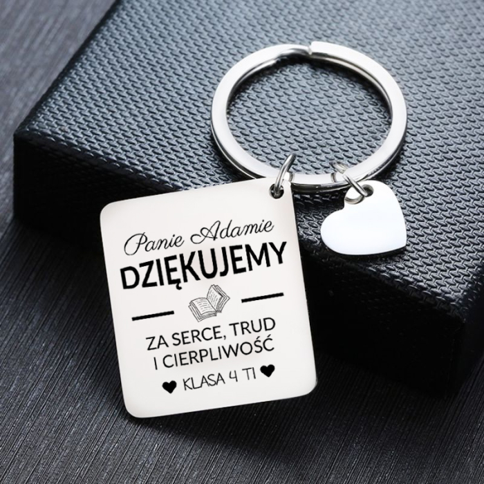 Breloczek z Grawerem Podziękowanie Dla Nauczyciela Od Klasy