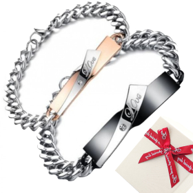 Komplet Bransoletek dla Pary Love Stal Chirurgiczna 316L z Grawerem