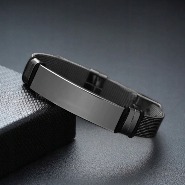 Dwie Bransoletki Mesh Stal 316L dla Par Zakochanych
