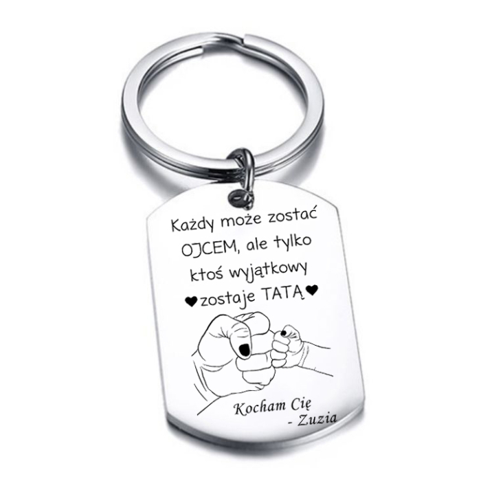 Breloczek Stal 316L Pomysł na Prezent Każdy Może Zostać Ojcem