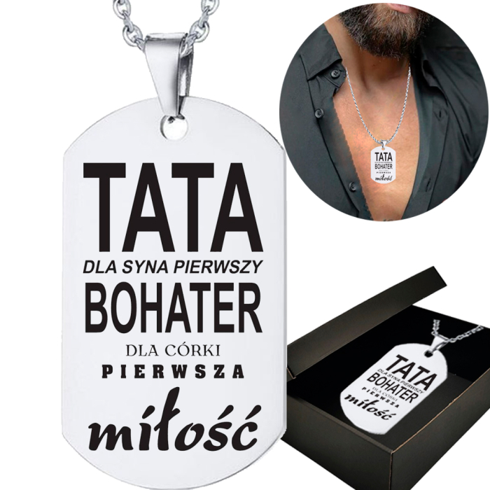 Naszyjnik Nieśmiertelnik dla Taty - Symbol Miłości i Bohatera
