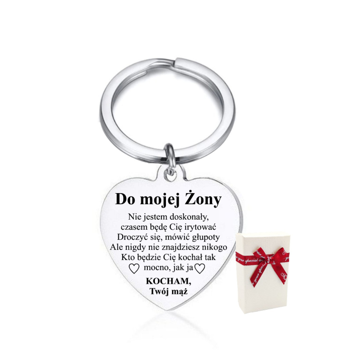 Personalizowany Miłosny Breloczek dla Żony od Męża