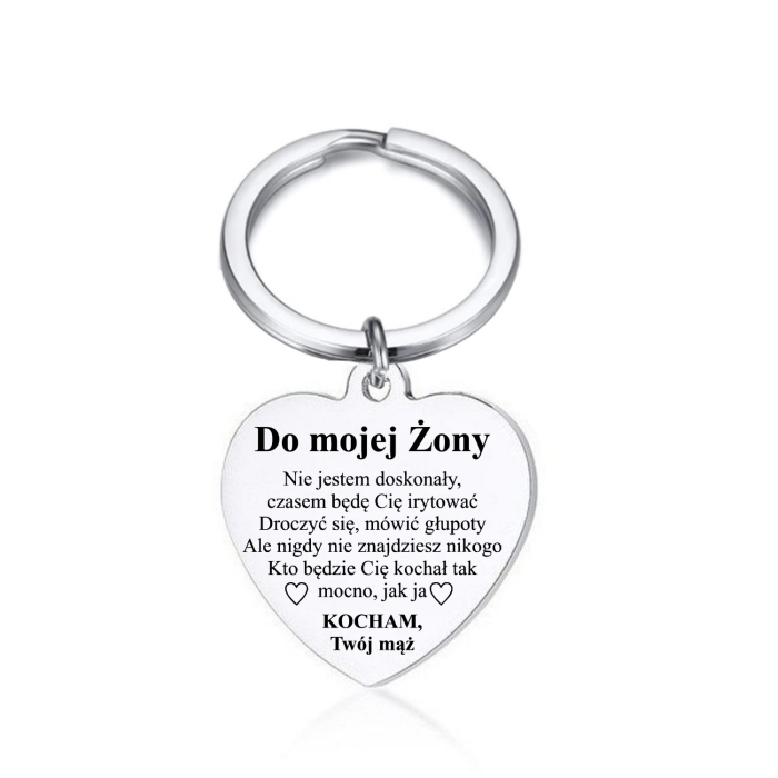 Personalizowany Miłosny Breloczek dla Żony od Męża