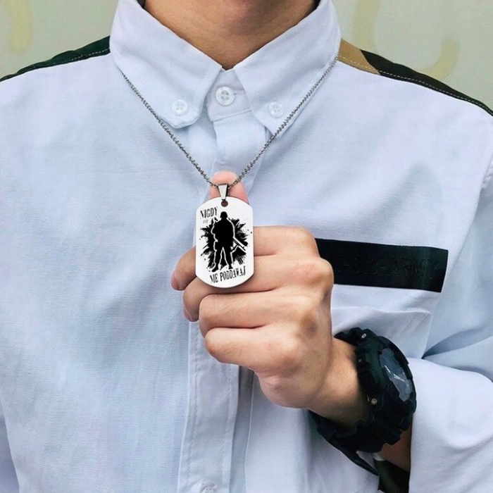 Zawieszka Nieśmiertelnik Żołnierz Nigdy Się Nie Poddawaj!