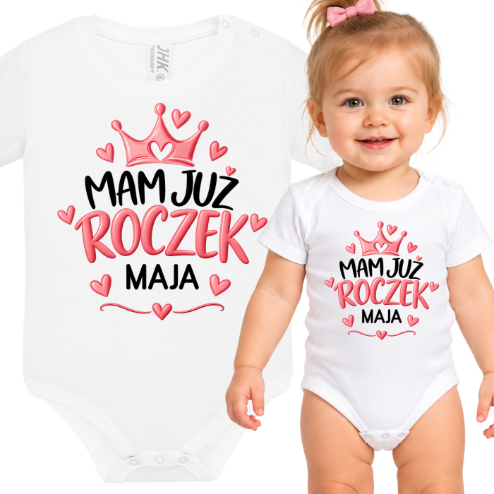 Body Dziecięce na 1 Urodziny - Mam Już Roczek Z Imieniem