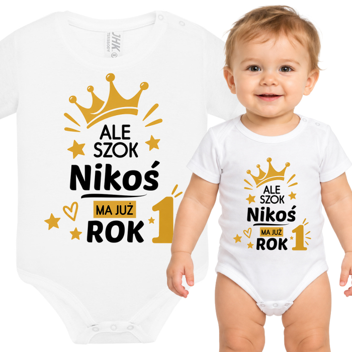 Body Dziecięce na Roczek - Ale Szok Mam Już Rok – 1 Urodziny