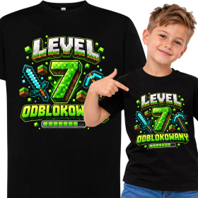 Koszulka na 7 Urodziny - 7 Level Odblokowany