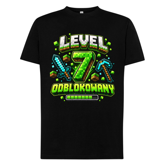 Koszulka na 7 Urodziny - 7 Level Odblokowany