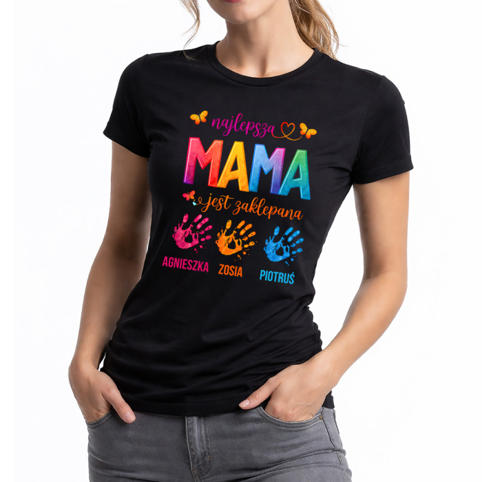 Koszulka Najlepsza Mama Jest Zaklepana - Prezent Dla Matki od Dzieci