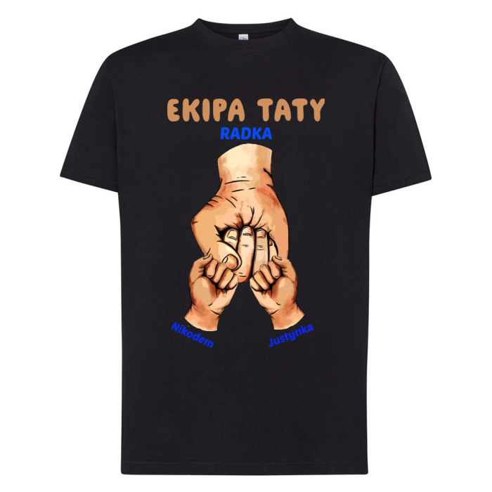 Koszulka Męska dla Taty - Ekipa Taty Imiona Dzieci