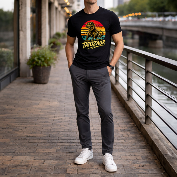 Koszulka Dla Taty - Tatozaur Dzień Ojca T-SHIRT Dinozaur