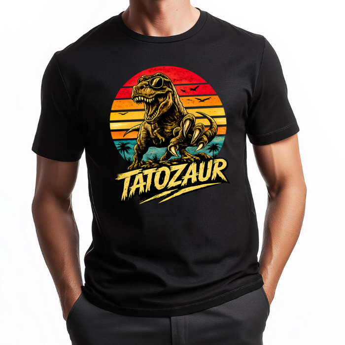 Koszulka Dla Taty - Tatozaur Dzień Ojca T-SHIRT Dinozaur