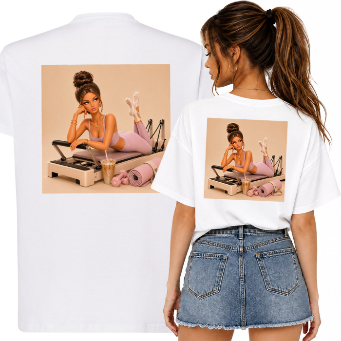 Koszulka Damska PILATES Fitness DOLL LALKA Face