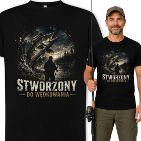 Koszulka Dla Wędkarza - Stworzony Do Wędkowania