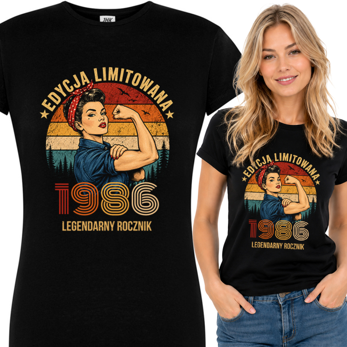 Koszulka Urodzinowa - Edycja Limitowana - Legendarny Rocznik z Własnym Rokiem Urodzenia