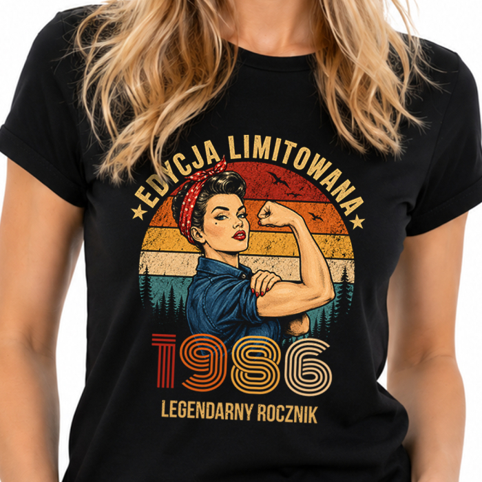 Koszulka Urodzinowa - Edycja Limitowana - Legendarny Rocznik z Własnym Rokiem Urodzenia