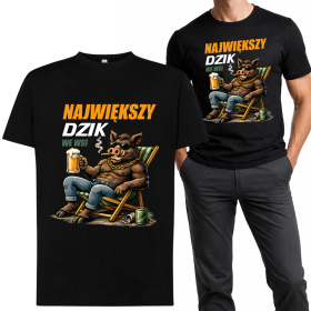 Koszulka Męska - Największy Dzik We Wsi