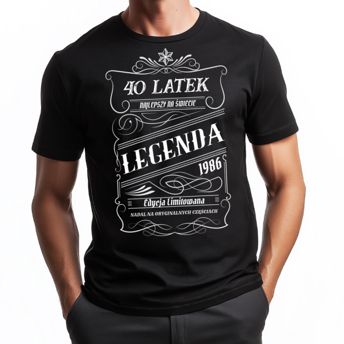 Koszulka Na 40 Urodziny - Najlepszy 40 Latek Legenda Na Oryginalnych Częściach