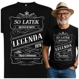 Koszulka Na 50 Urodziny - Najlepszy 50 Latek Legenda Na Oryginalnych Częściach