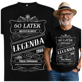 Koszulka Na 60 Urodziny - Najlepszy 60 Latek Legenda Na Oryginalnych Częściach