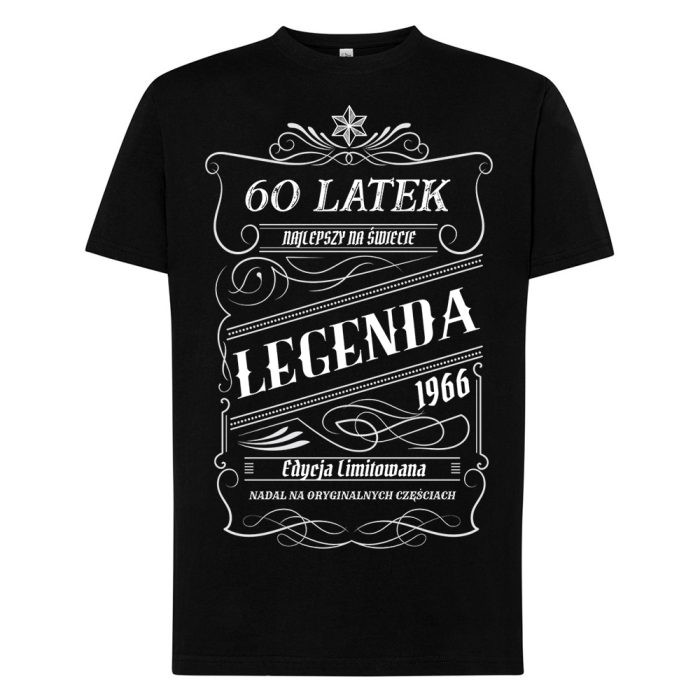 Koszulka Na 60 Urodziny - Najlepszy 60 Latek Legenda Na Oryginalnych Częściach