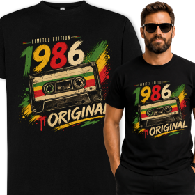 Koszulka Męska Na 40 Urodziny - Limited Edition 1986 Original