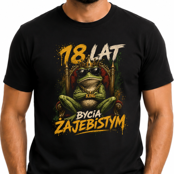 Koszulka Męska Na 18 Urodziny - 18 Lat Bycia Żajebistym