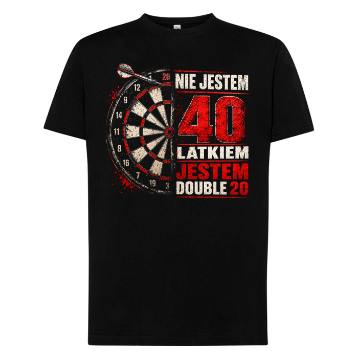 Koszulka na 40 urodziny - Nie Jestem 40 Latkiem Jestem Double 20
