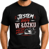 Koszulka Męska Jestem Dobry w Łóżku Mogę Spać Godzinami - Śmieszny T-Shirt