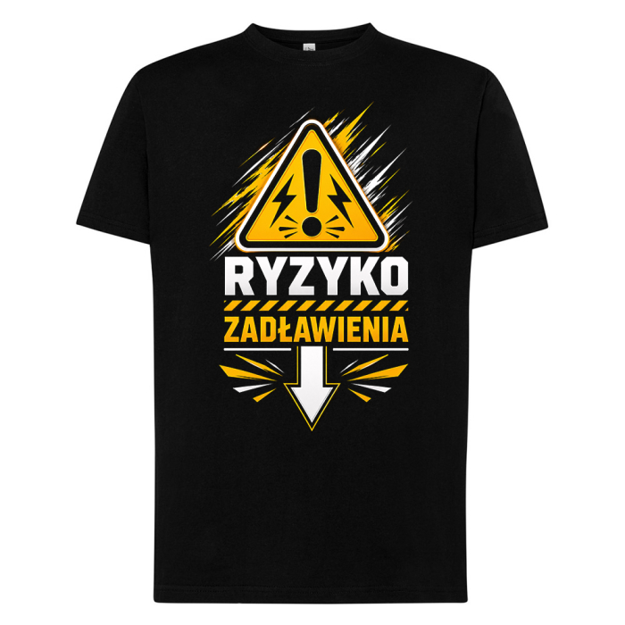 Męska Koszulka - Ryzyko Zadławienia Śmieszny Prezent Dla Faceta 18+