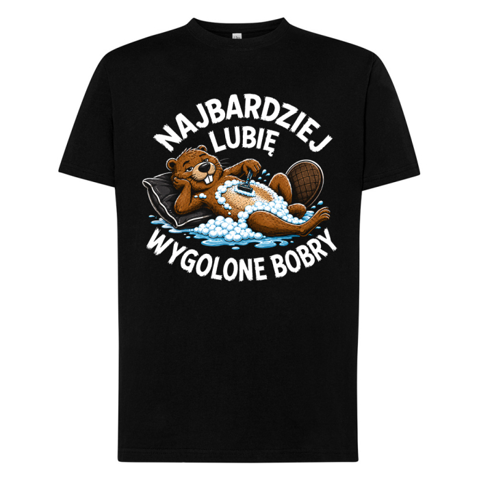 Śmieszna Koszulka - Najbardziej Lubię Wygolone Bobry