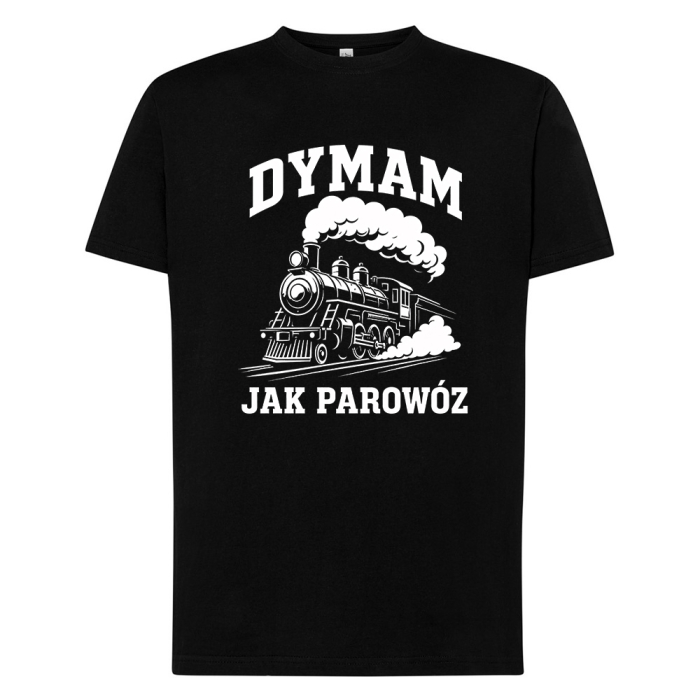 Śmieszna Koszulka Męska - Dymam Jak Parowóz