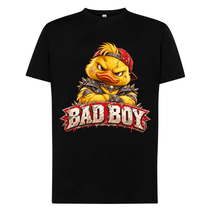 Koszulka Męska Bad Boy Kaczka Zabawny Nadruk Prezent dla Chłopaka