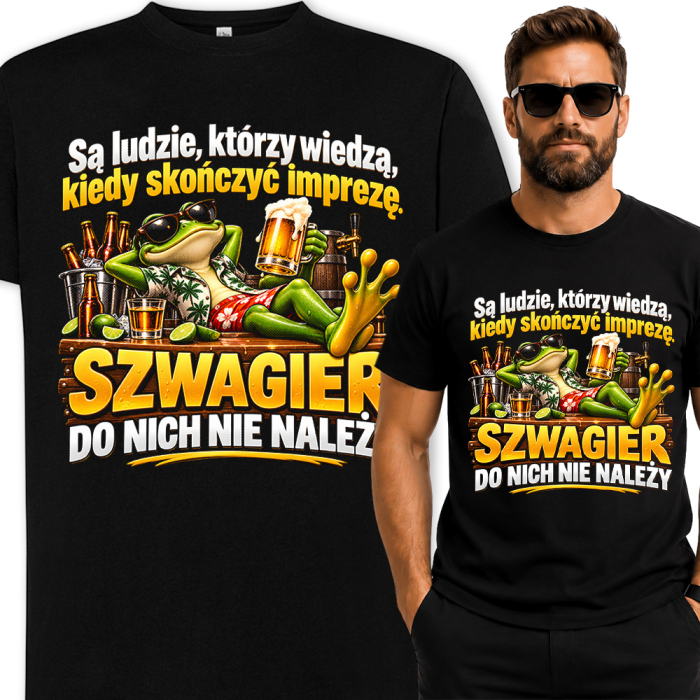 Koszulka dla Szwagra Zabawny Prezent na Urodziny i Imprezę Śmieszny Nadruk