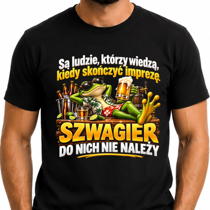 Koszulka dla Szwagra Zabawny Prezent na Urodziny i Imprezę Śmieszny Nadruk