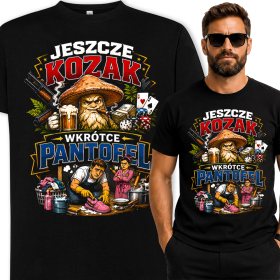 Koszulka Na Wieczór Kawalerski - Jeszcze Kozak - Wkrótce Pantofel - Dla Pana Młodego