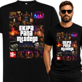 Koszulka Ekipa Pana Młodego 18+ – Wieczór Kawalerski GTA Style