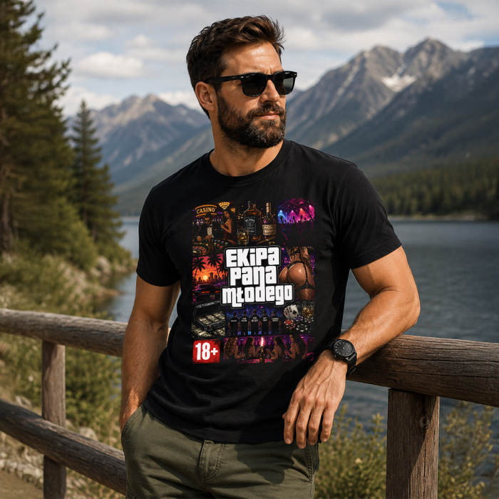 Koszulka Ekipa Pana Młodego 18+ – Wieczór Kawalerski GTA Style