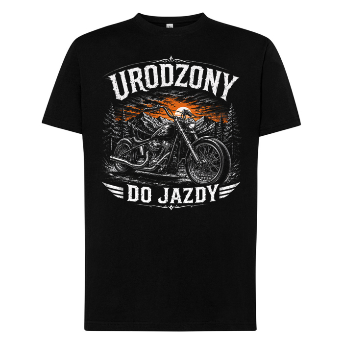 Koszulka Motocyklowa – Urodzony Do Jazdy Dla Motocyklisty