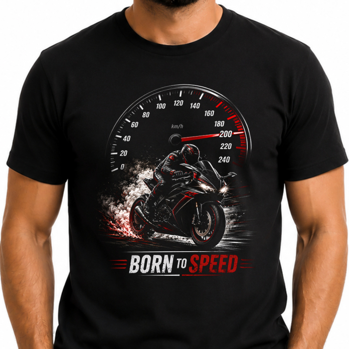 Koszulka Motocyklowa Born to Speed Dla Motocyklisty