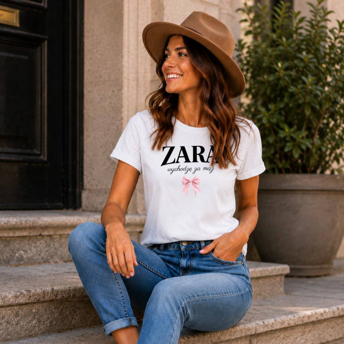 Koszulka Na Wieczór Panieński - ZARA WYCHODZĘ ZA MĄŻ